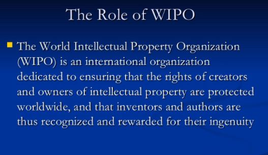 Functions of WIPO