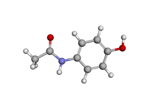 Paracetamol 3D Structure -Tablet Acetaminophen composition