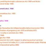Important Pharmaceutical Jurisprudence  Acts & Year Pharmacy Acts And Regulations