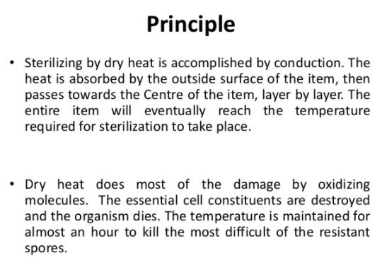 working principle of hot air oven